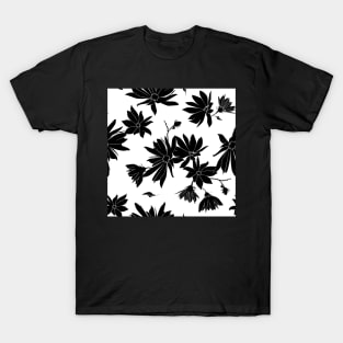 Jerusalem artichoke flowers black and white T-Shirt